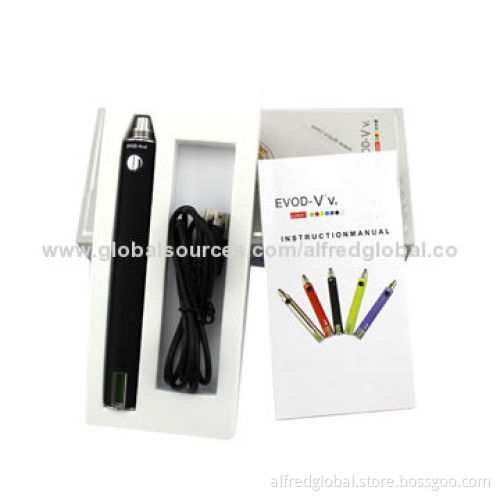 Alfred Global newest e cig EVOD VV4 battery, automatically recommend working voltage and wattage